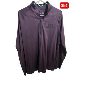 S54 * Under Armour Purple Loose Fit Half Zip LARGE (See photos)